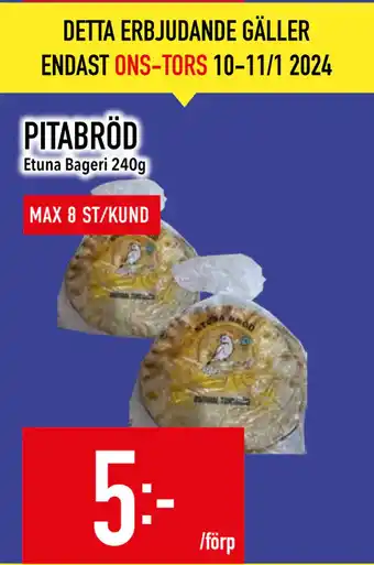 Matdax Pitabröd erbjuda