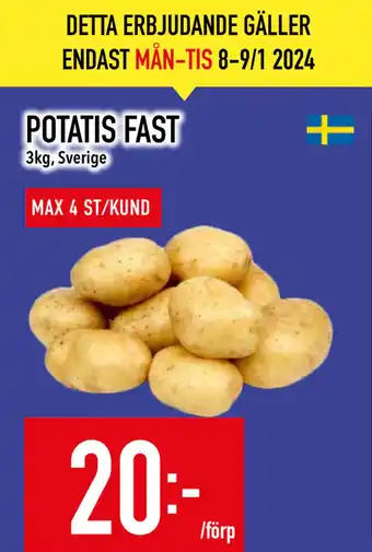 Matdax Potatis fast erbjuda