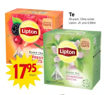Matöppet Te erbjuda