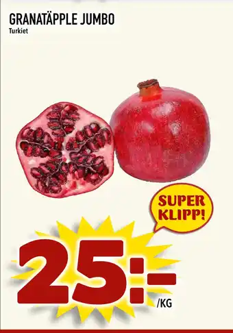 Nya Pulsen Granatäpple jumbo erbjuda