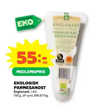 Stora Coop Ekologisk parmesanost erbjuda
