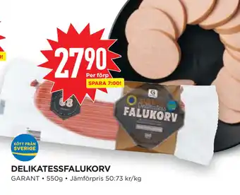 Willys Hemma Delikatessfalukorv erbjuda