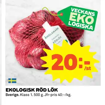 Coop Ekologisk röd lök erbjuda