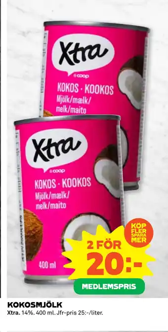 Coop Kokosmjölk erbjuda