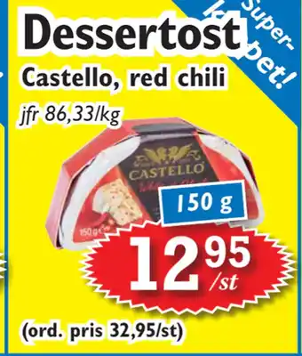 T-jarlen Dessertost erbjuda