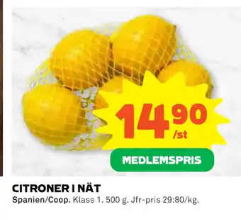 Coop Citroner i nät erbjuda