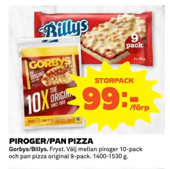 Piroger/pan pizza
