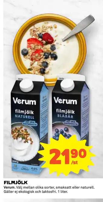 Coop Daglivs Filmjölk erbjuda