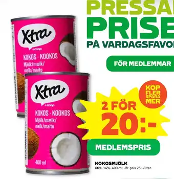Coop Daglivs Kokosmjölk erbjuda