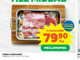 Coop Daglivs Färsk fläskkarré erbjuda