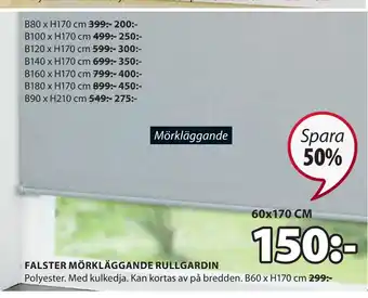 JYSK Falster mörkläggande rullgardin erbjuda