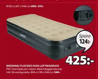 JYSK Bredeng/ flocked high luftmadrass erbjuda