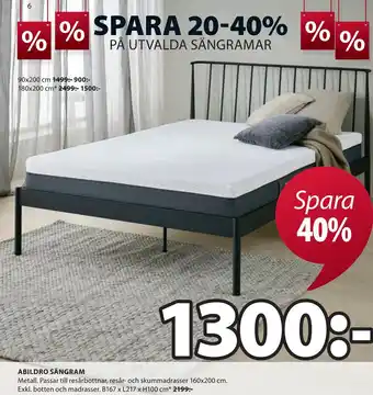 JYSK Abildro sängram erbjuda