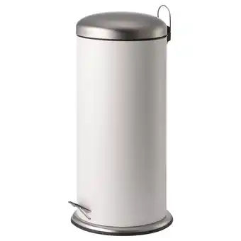 Mjösa pedalhink, vit, 30 l