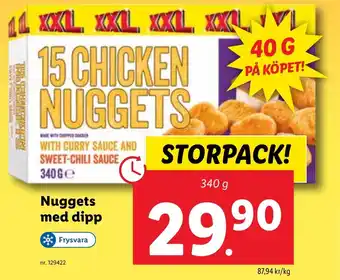 Lidl Nuggets med dipp erbjuda