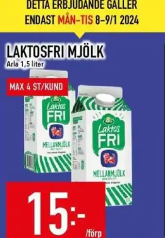 Matdax Arla mjölk erbjuda