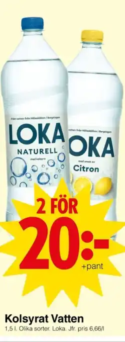 Matöppet Citron mineralvatten erbjuda