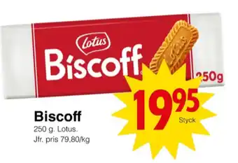 Matöppet Biscoff småkakor erbjuda