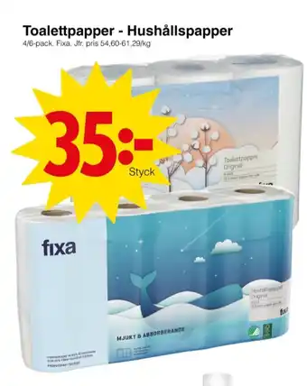 Matöppet Fixa hushållspapper erbjuda