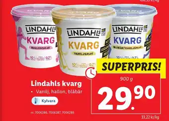 Lidl Lindahls kvarg erbjuda