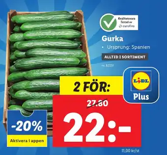 Lidl Gurka erbjuda