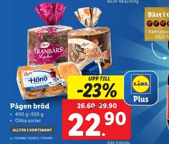Lidl Pågen bröd erbjuda