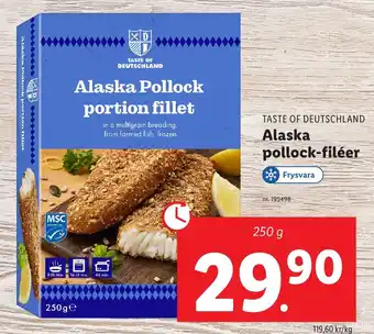Lidl Alaska pollock-filéer erbjuda