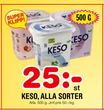 Nya Pulsen Keso, alla sorter erbjuda