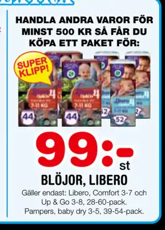 Nya Pulsen Blöjor, libero erbjuda