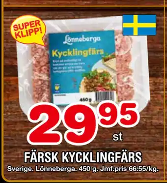 Färsk kycklingfärs