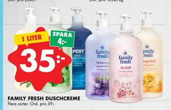 ÖoB Family fresh duschcreme erbjuda
