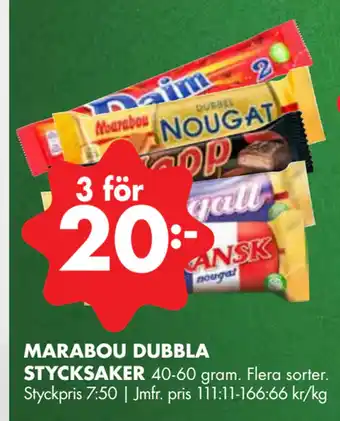 ÖoB Marabou dubbla stycksaker erbjuda
