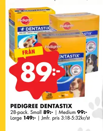 ÖoB Pedigree dentastix erbjuda