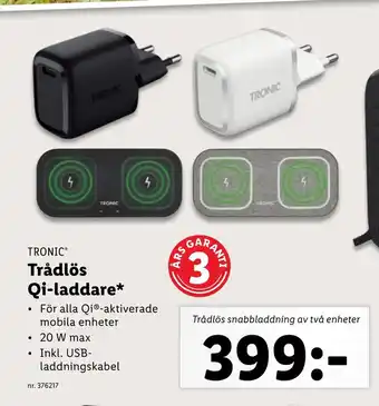 Lidl Trådlös Qi-laddare* erbjuda