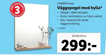 Lidl Väggspegel med hylla* erbjuda