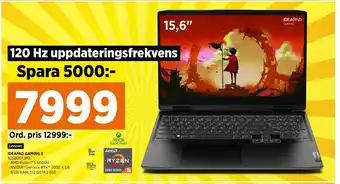 Power Lenovo IDEAPAD GAMING 3 erbjuda