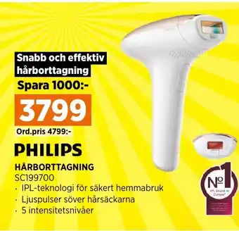 Power PHILIPS HÅRBORTTAGNING erbjuda