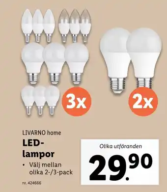 Lidl LED- lampor erbjuda