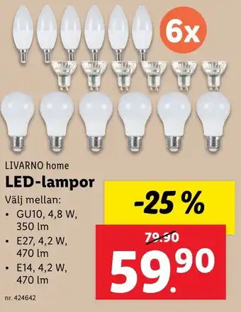 Lidl LED-lampor erbjuda