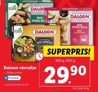 Lidl Daloon vårrullar erbjuda