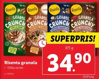 Lidl Risenta granola erbjuda