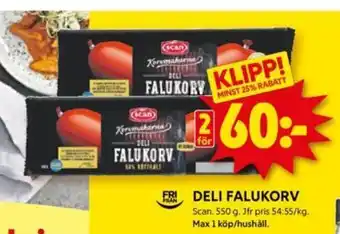 ICA Kvantum DELI FALUKORV erbjuda