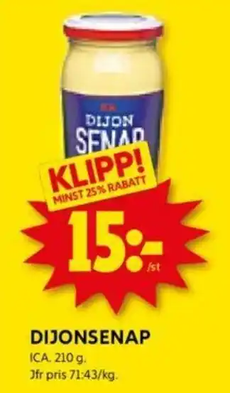 ICA Kvantum DIJONSENAP erbjuda