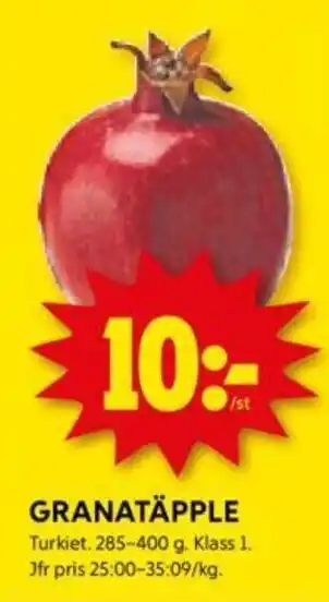 ICA Kvantum GRANATÄPPLE erbjuda