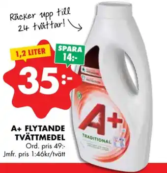 ÖoB A+ tvättmedel flytande erbjuda
