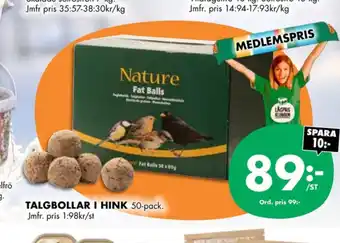 ÖoB Nature talgbollar erbjuda