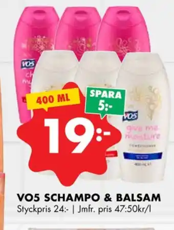 ÖoB Vo5 balsam erbjuda
