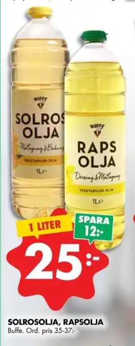 ÖoB Buffe rapsolja erbjuda