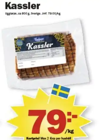 Pekås Kassler Ugglarps, ca 800 g erbjuda