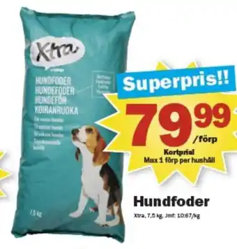 Pekås Hundfoder Xtra, 7,5 kg erbjuda